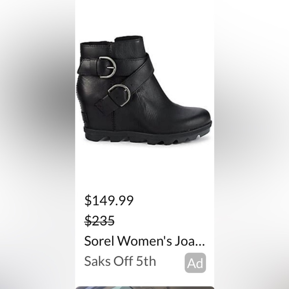 Sorel Joan of Artic Wedge Boots new in box never worn